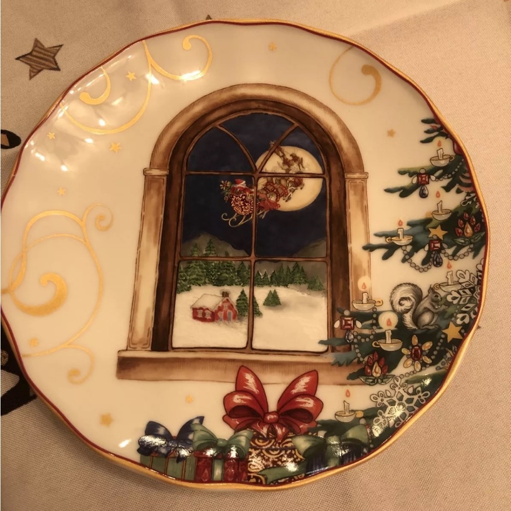 Williams Sonoma ‘TWAS THE NIGHT BEFORE CHRISTMAS Santa Is Coming Salad P…